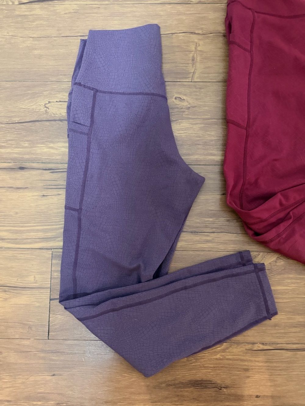 Sunzel High Rise Leggings Bundle Lot Medium Purple Red Tan Black Cheetah - Picture 3 of 8